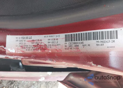 2016 Chrysler 200 Limited из США, поврежденный, VIN 1C3CCCAB6GN141405